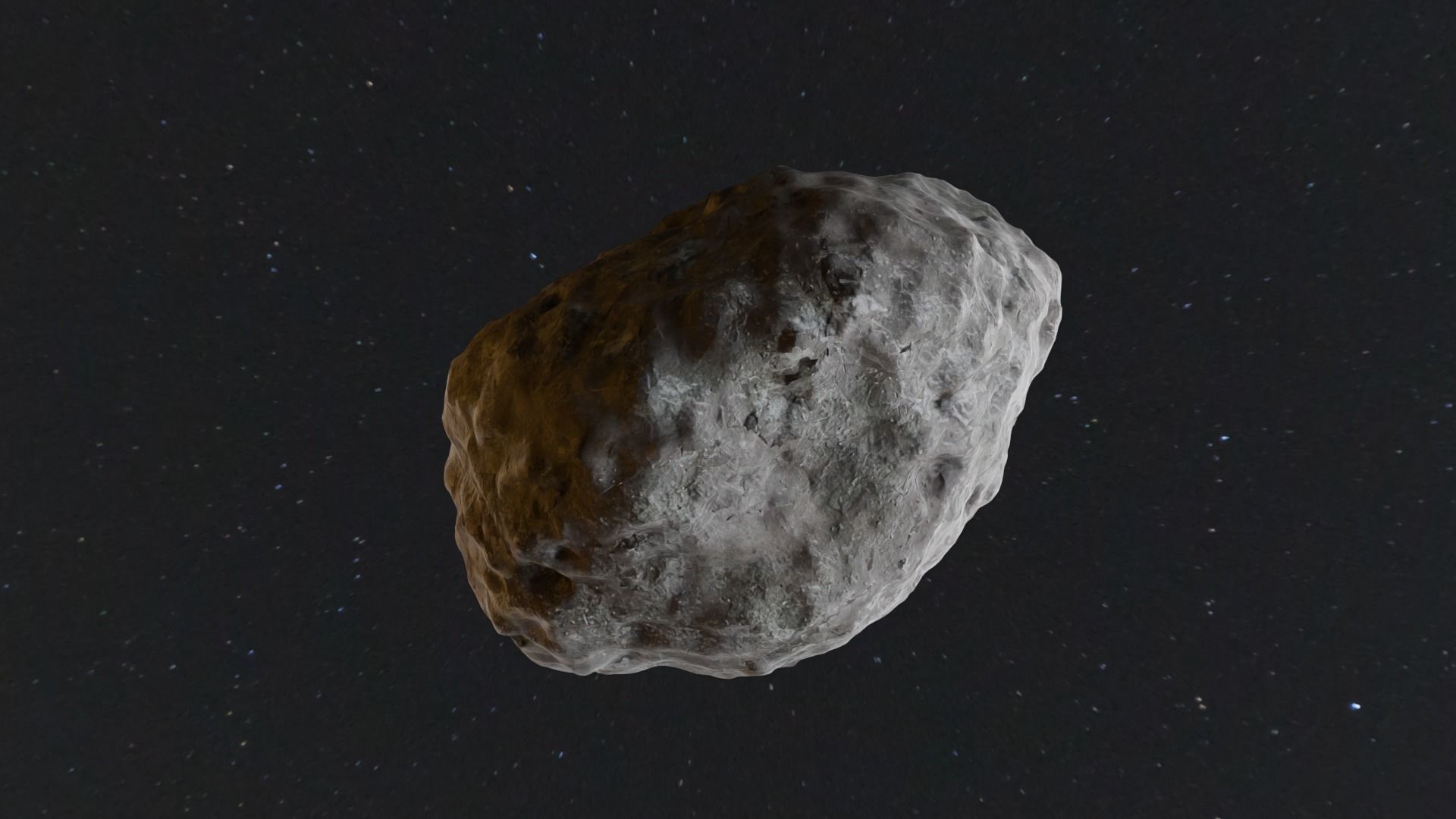 Detailed asteroid space rocks high-poly set 1 3D model_3