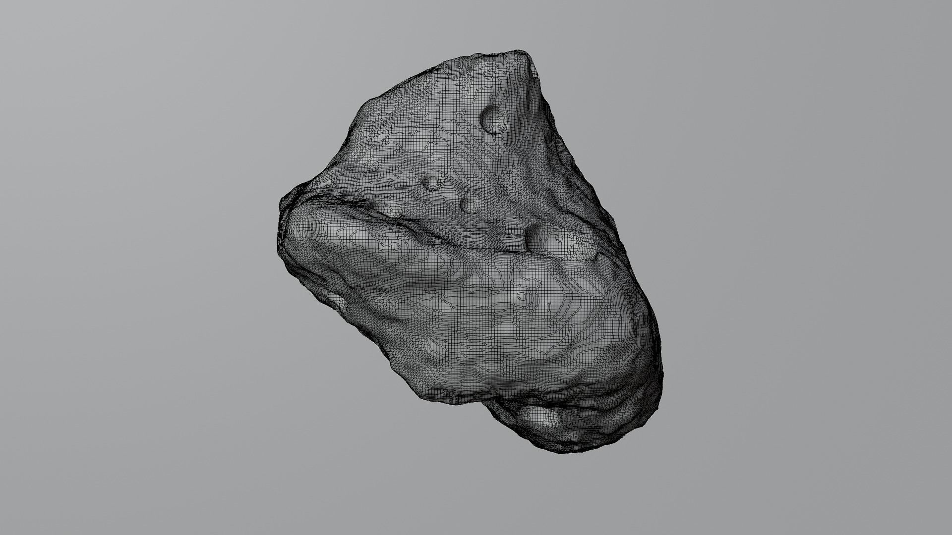 Detailed asteroid space rocks high-poly set 1 3D model_6