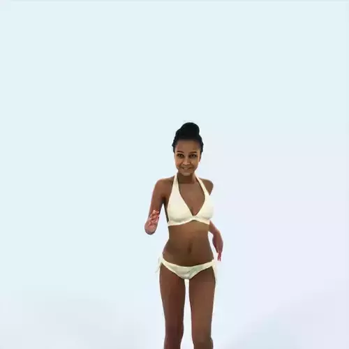 May 05D Running Jogging Beach Sport African American Woman