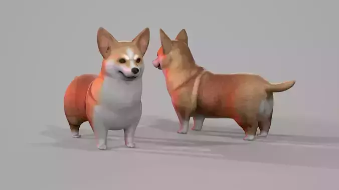 Dog Lowpoly  Low-poly 3D model