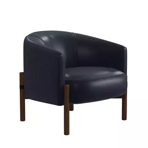 Blue leather chair