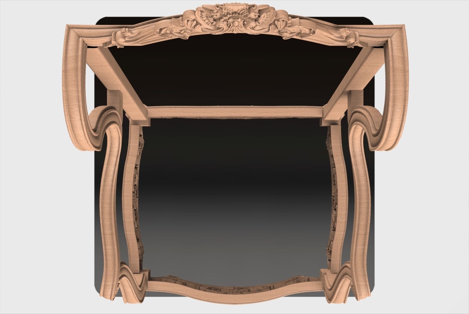 Carved sofa ornament for cnc 03 3D model_5