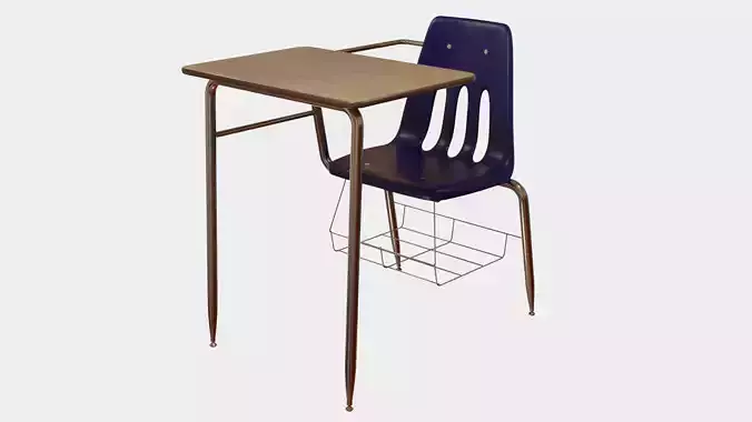 School Desk 3D model