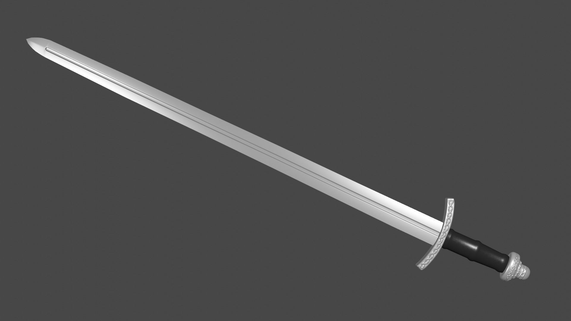 Caroling sword Low-poly 3D model_6