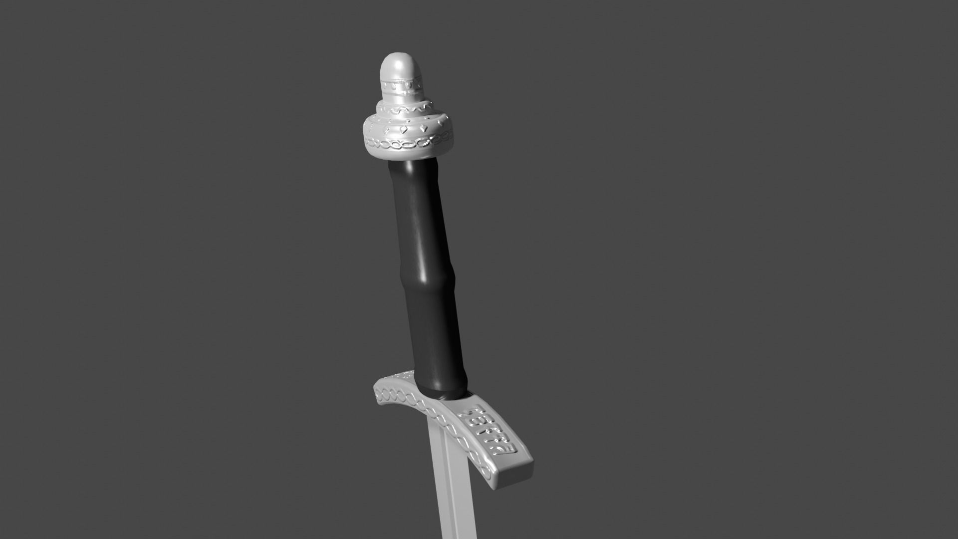 Caroling sword Low-poly 3D model_9