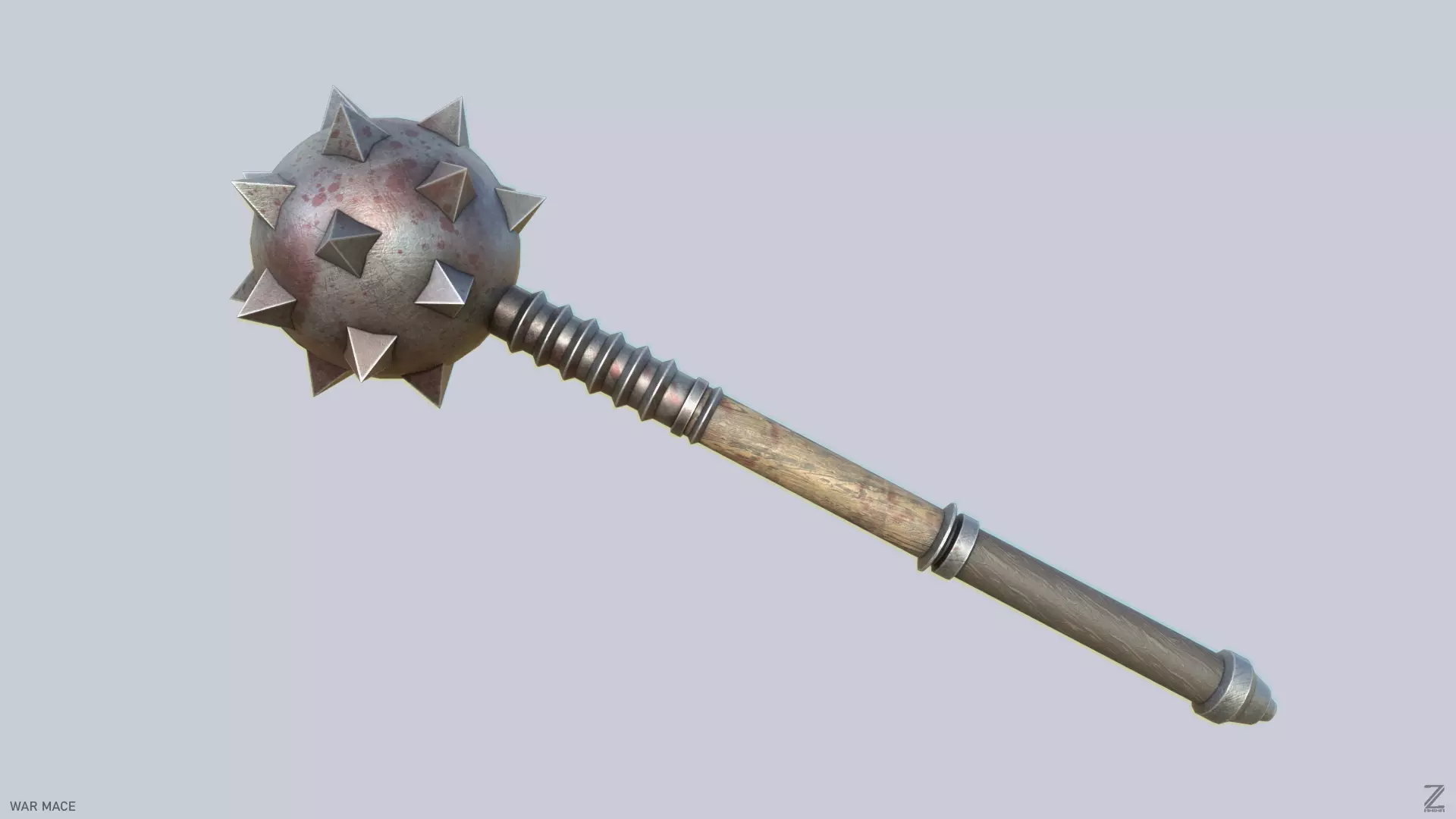 War mace Low-poly 3D model