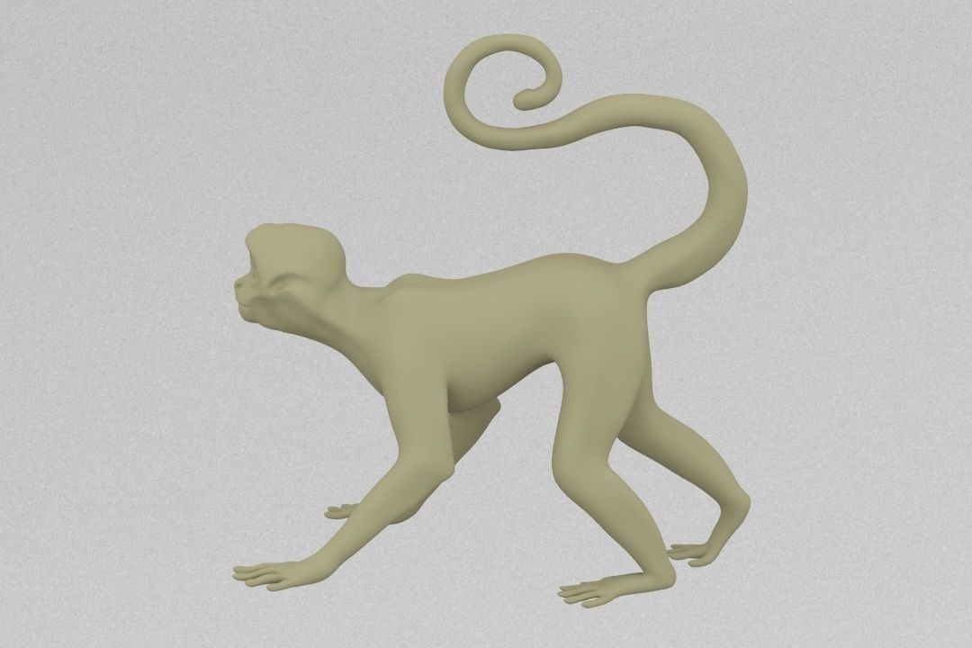 Monkey 3D print model_4