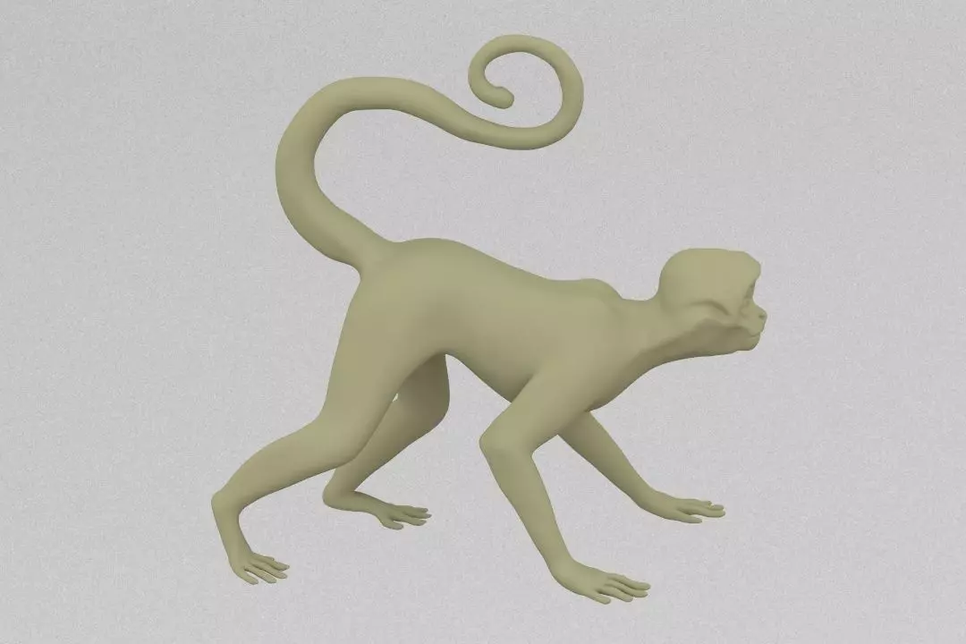 Monkey 3D print model_0