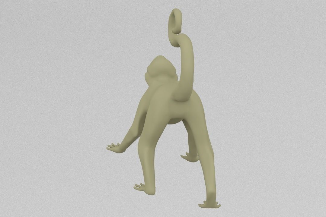 Monkey 3D print model_5