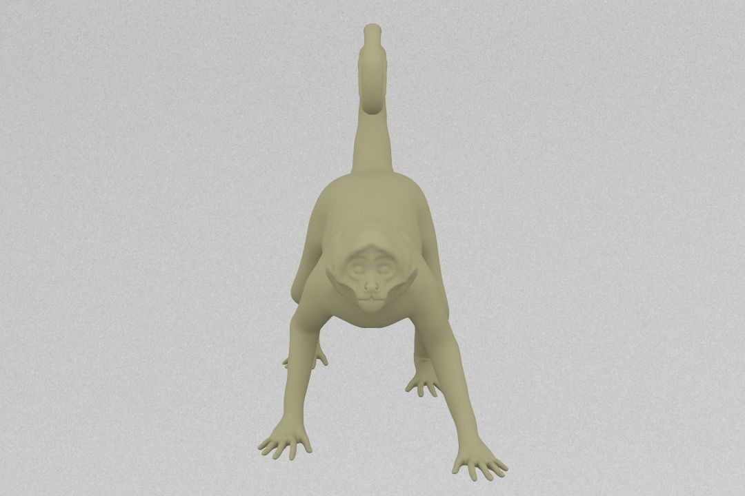 Monkey 3D print model_2