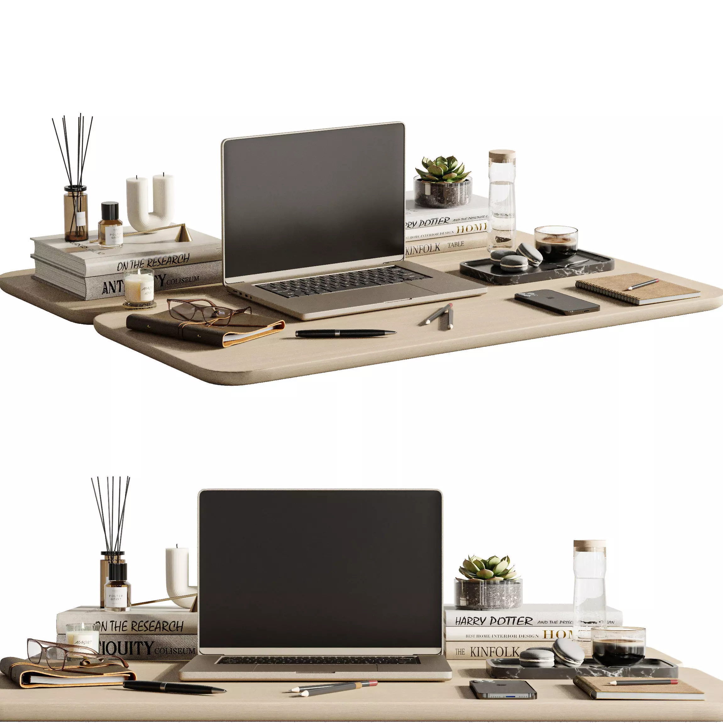 Decorative set 3D model_0