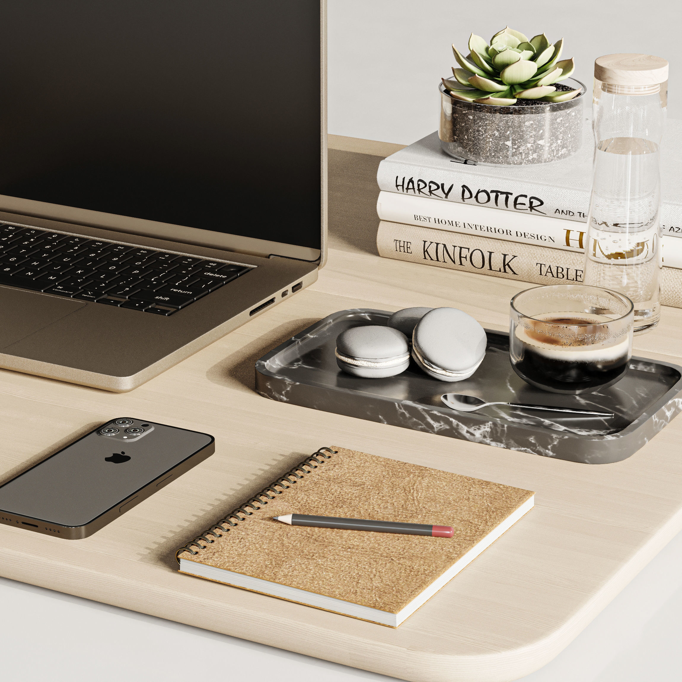 Decorative set 3D model_1