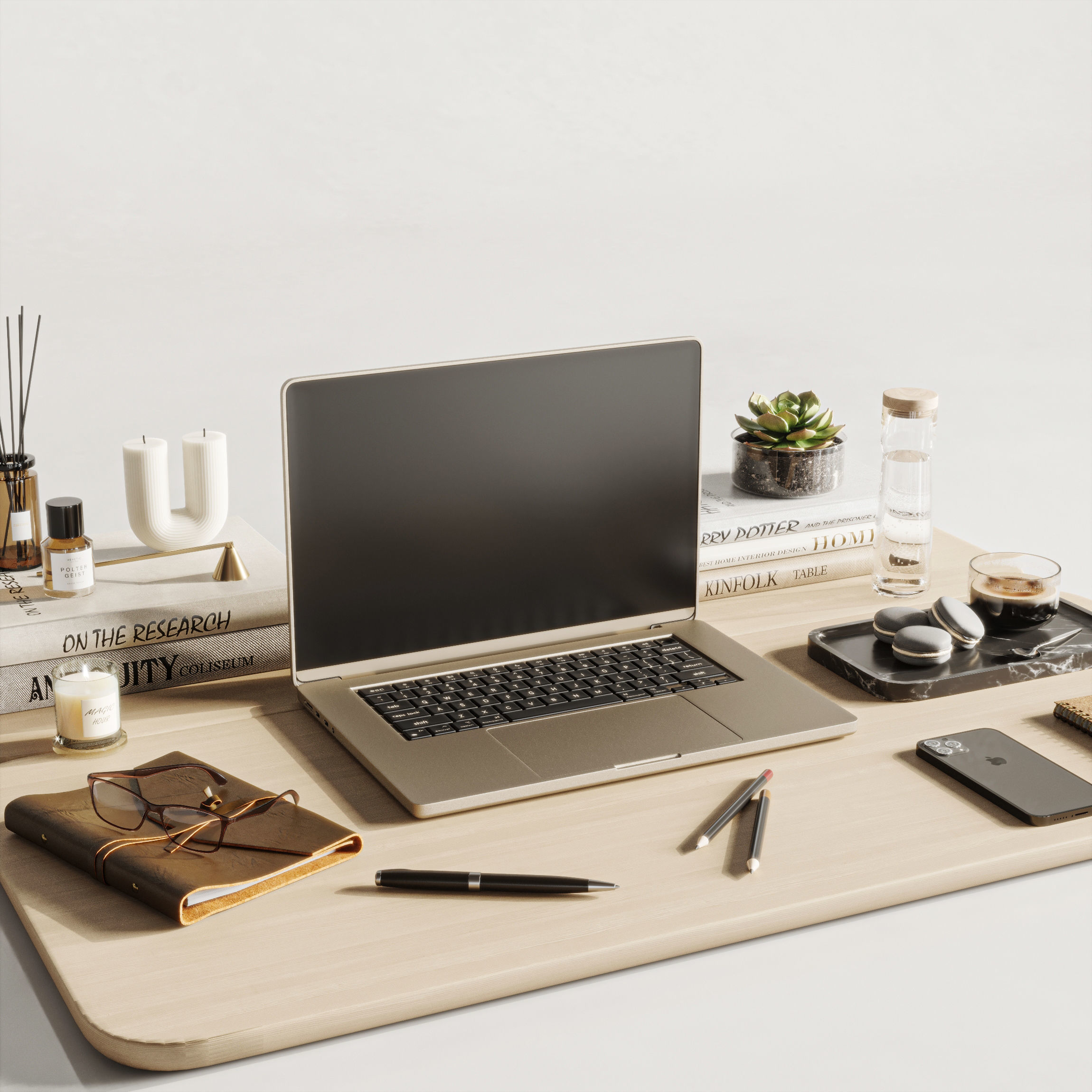 Decorative set 3D model_2