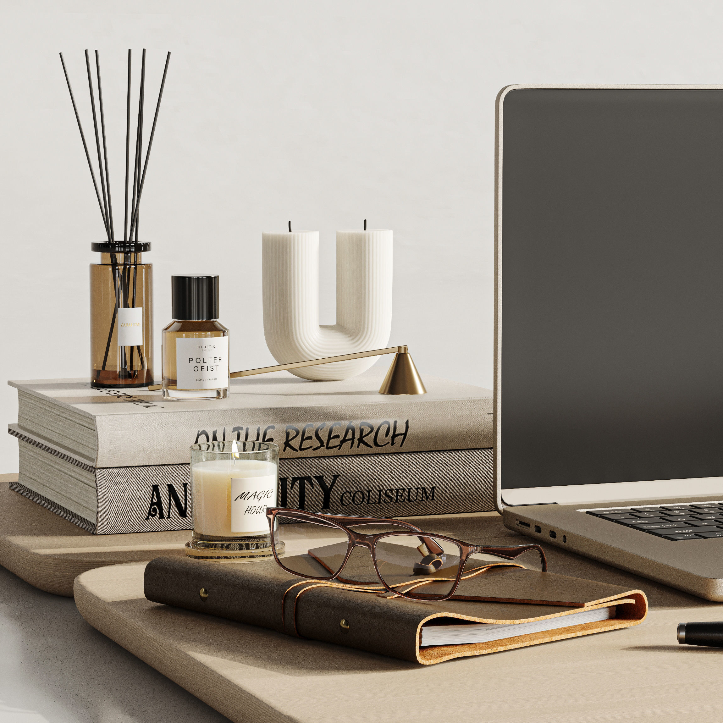 Decorative set 3D model_4