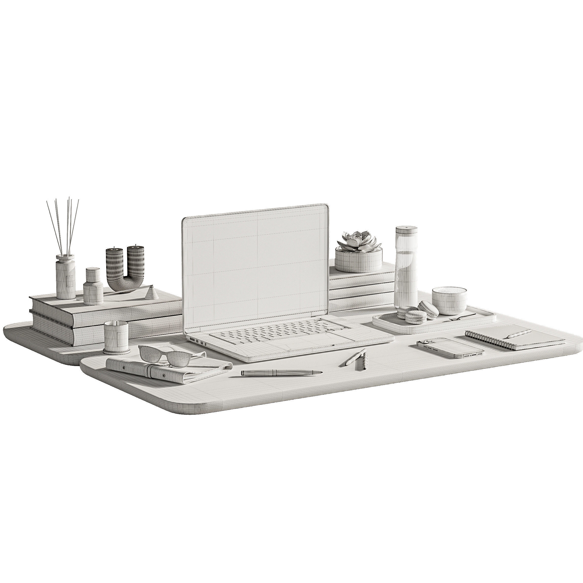 Decorative set 3D model_5