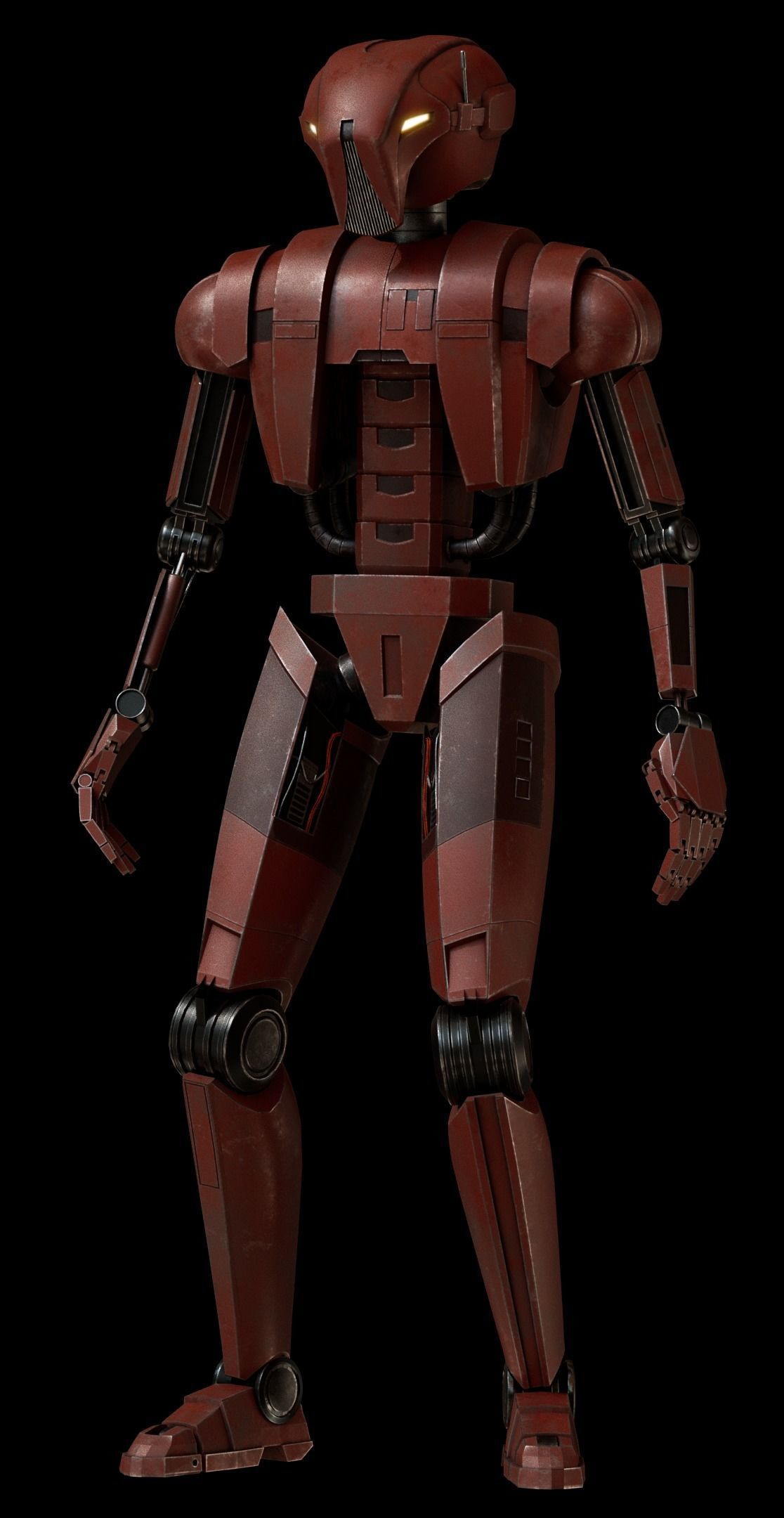 HK-47 KOTOR Low-poly 3D model_5
