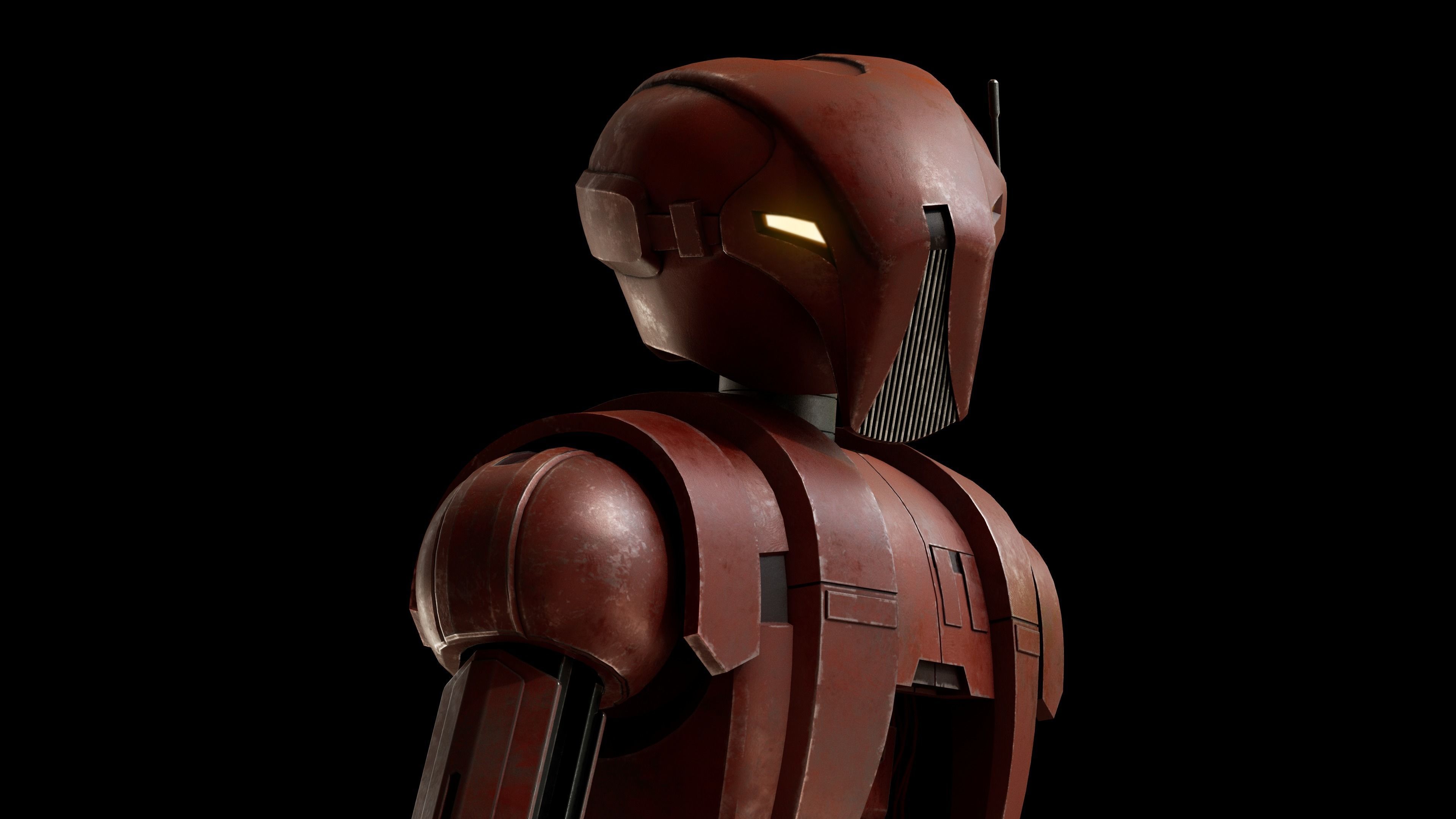 HK-47 KOTOR Low-poly 3D model_6