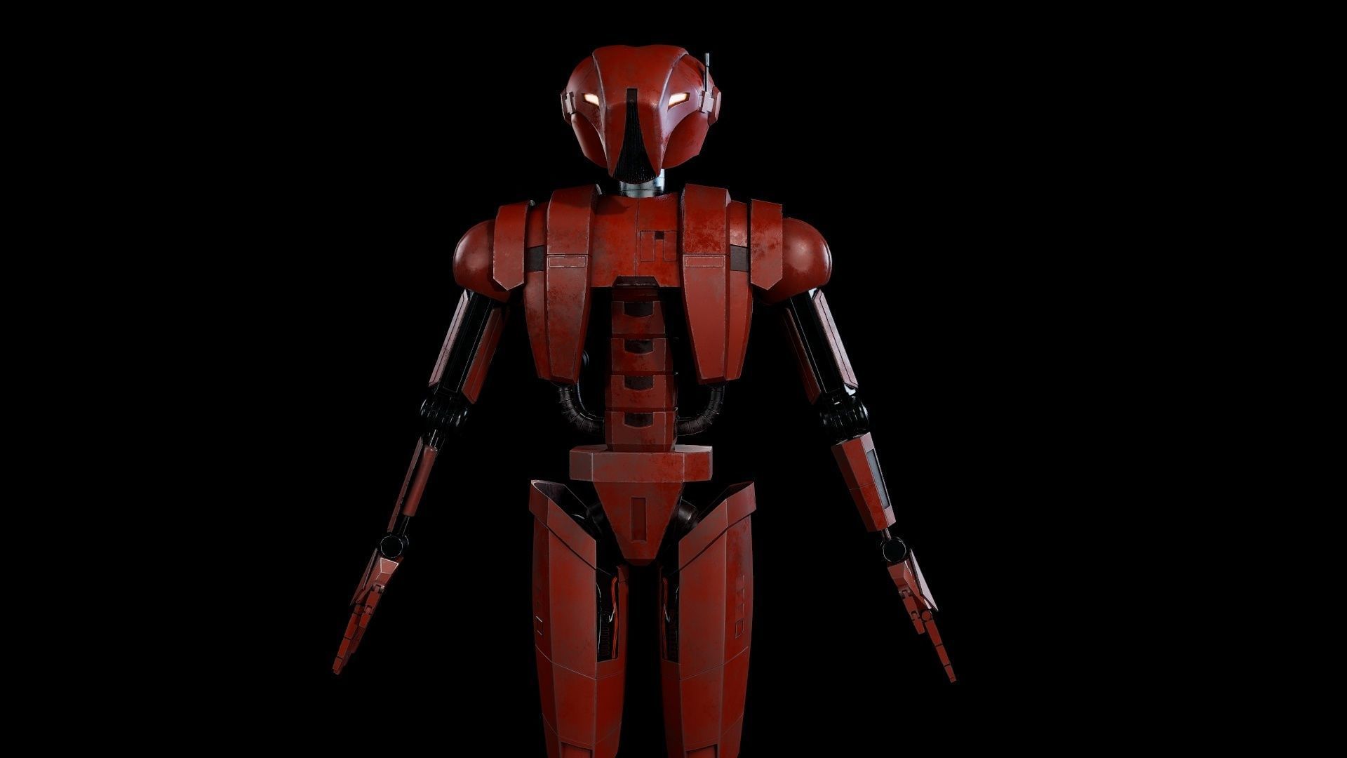 HK-47 KOTOR Low-poly 3D model_8