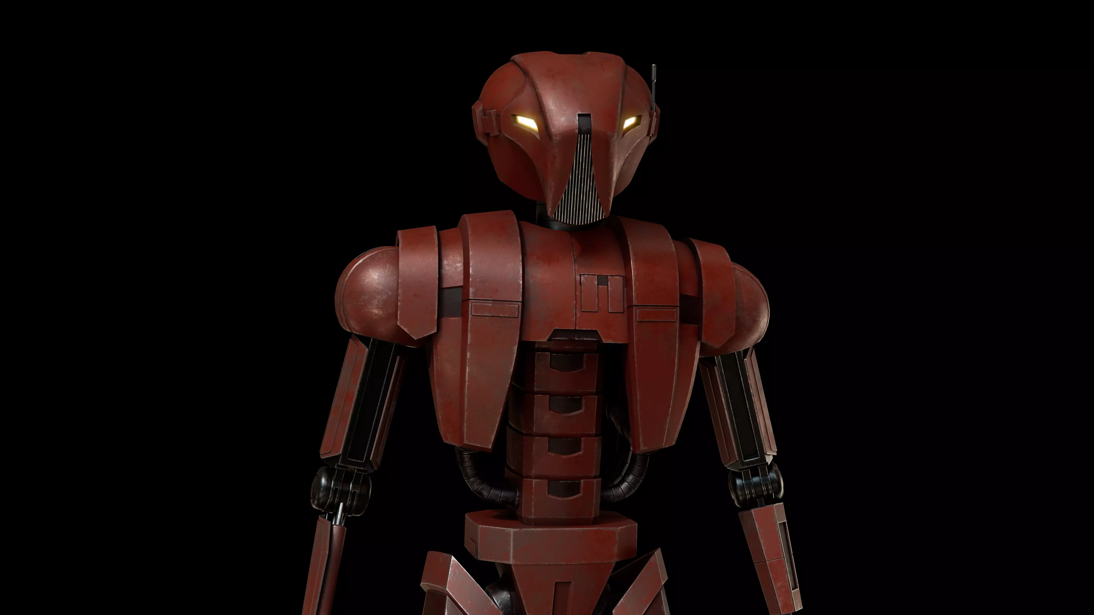 HK-47 KOTOR Low-poly 3D model_0