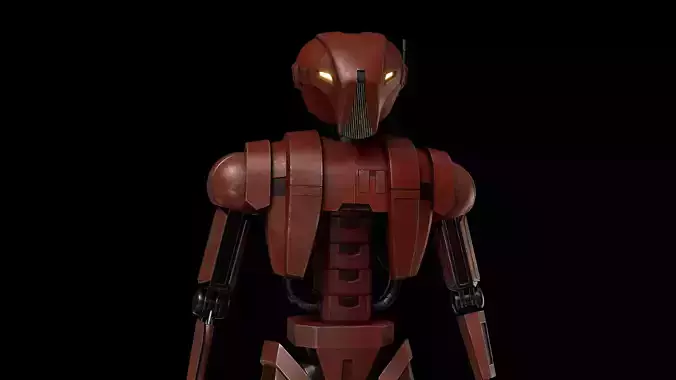 HK-47 KOTOR Low-poly 3D model