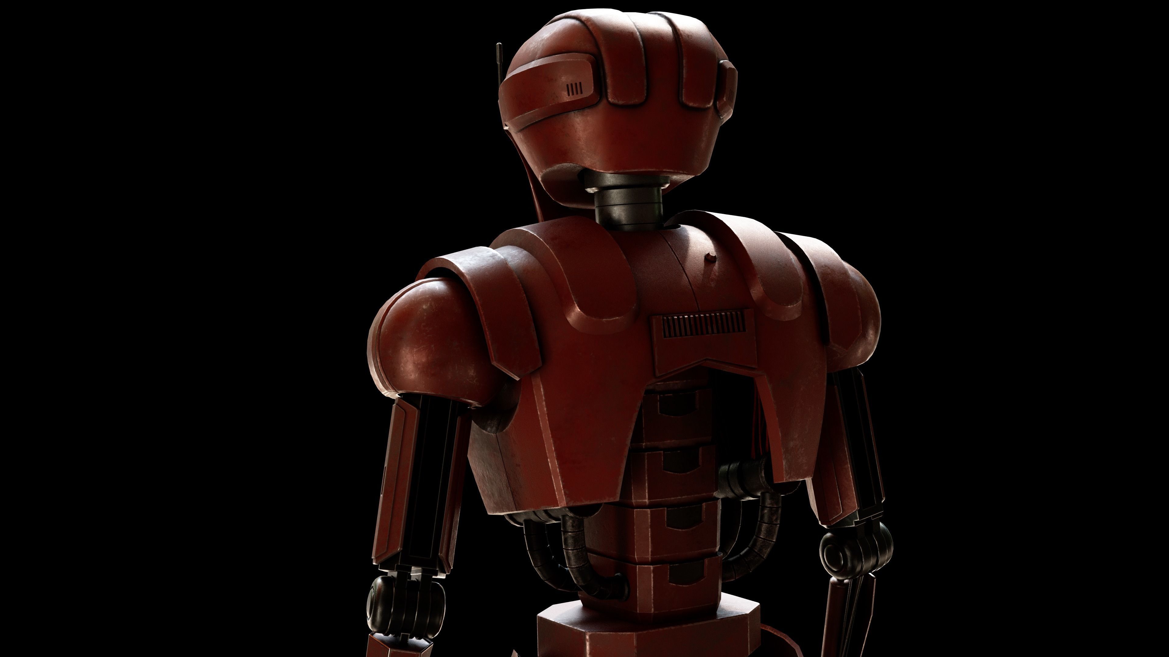 HK-47 KOTOR Low-poly 3D model_7