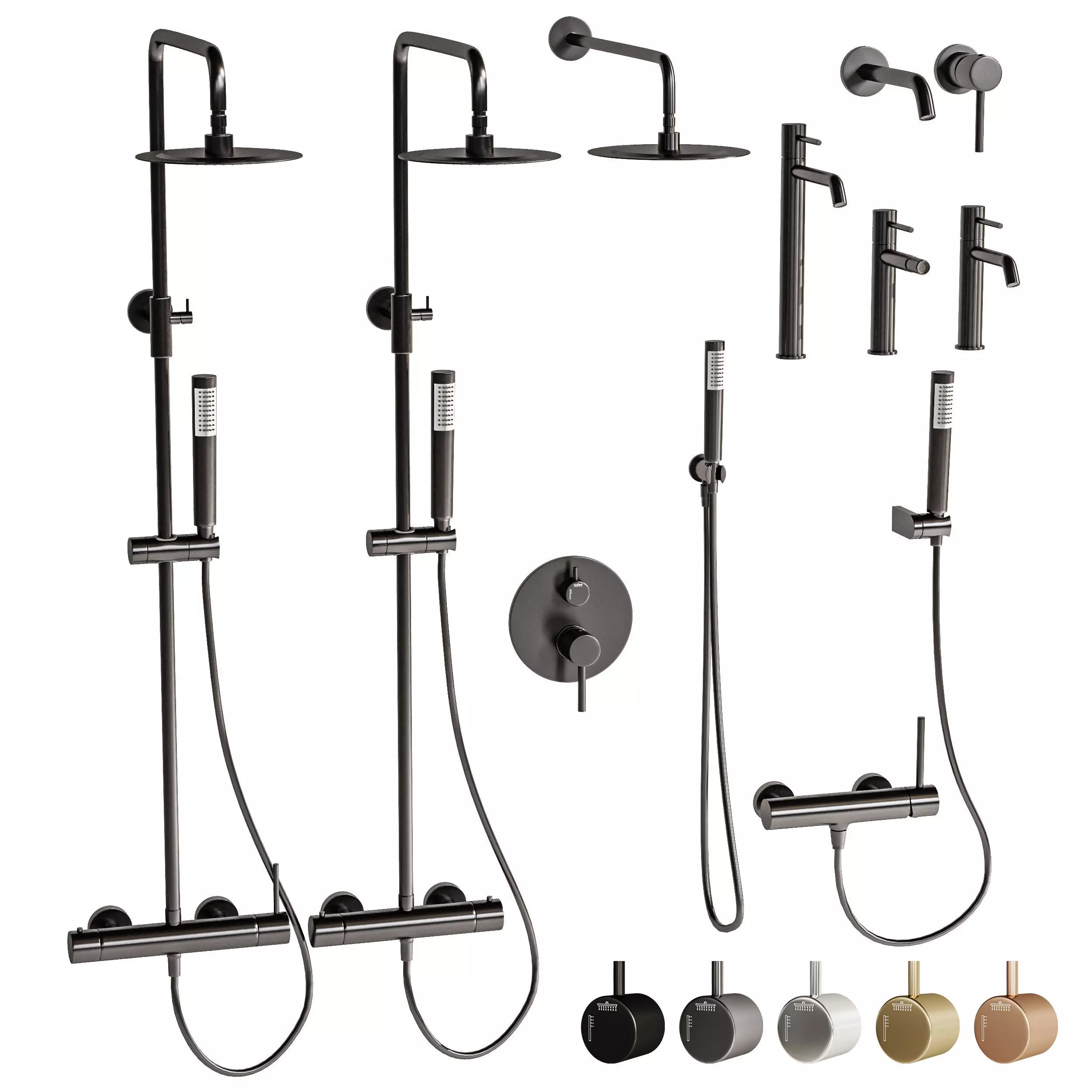 Bathroom Faucet Set 3D model