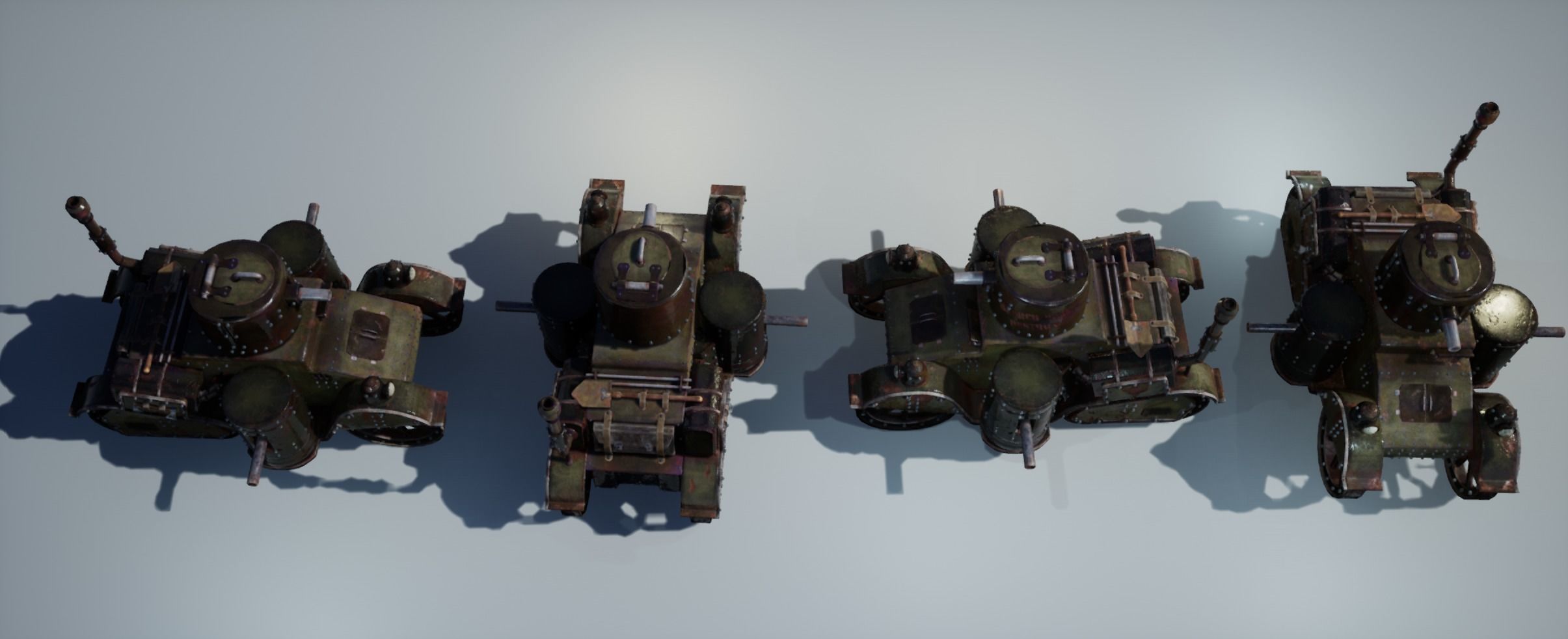 Steampunk Tank Low-poly 3D model_34