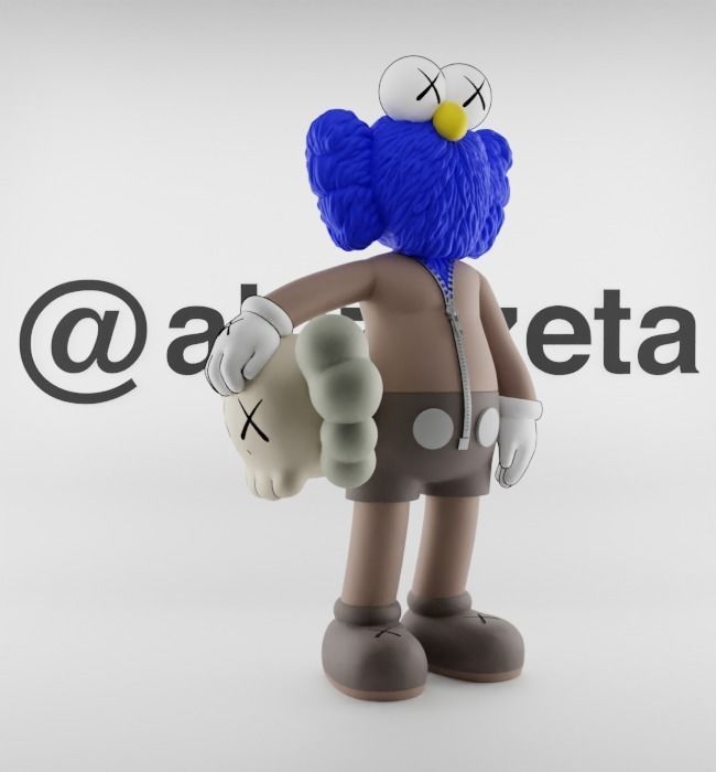 Kaws Secret Textured Low-poly 3D model_34