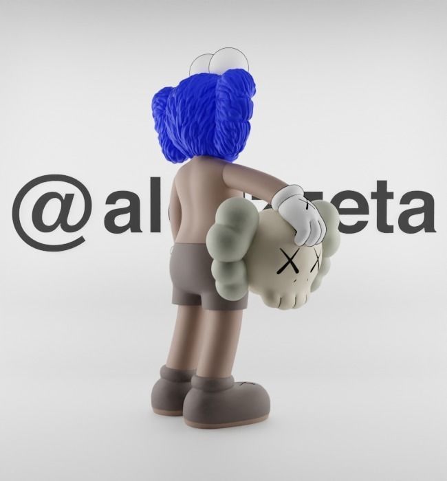 Kaws Secret Textured Low-poly 3D model_24