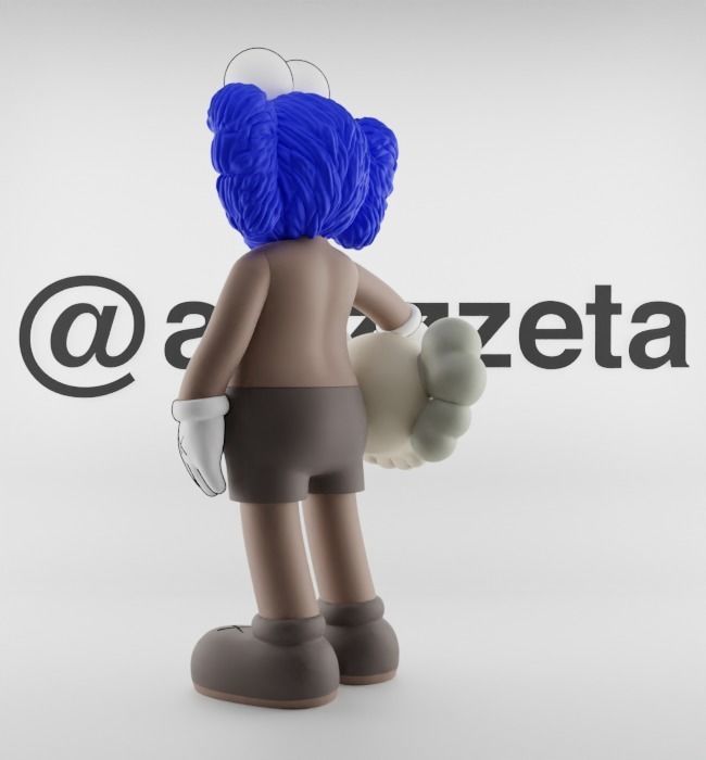 Kaws Secret Textured Low-poly 3D model_14