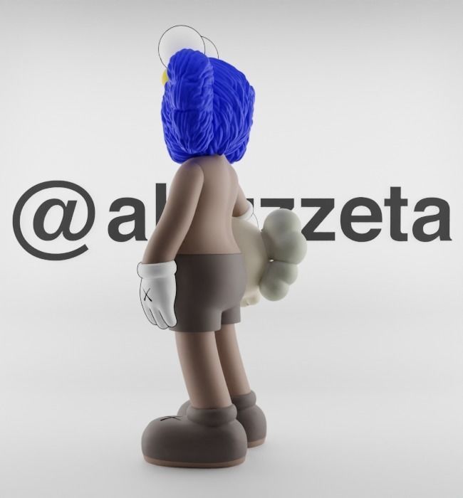 Kaws Secret Textured Low-poly 3D model_12