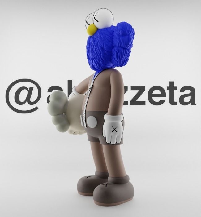 Kaws Secret Textured Low-poly 3D model_7