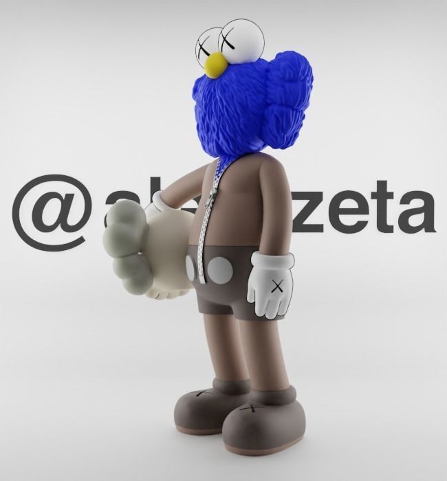 Kaws Secret Textured Low-poly 3D model_6