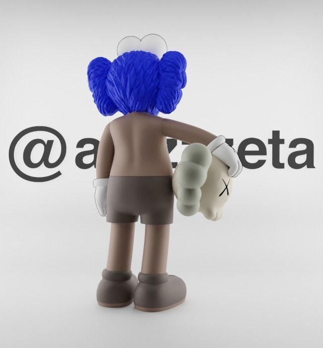 Kaws Secret Textured Low-poly 3D model_21