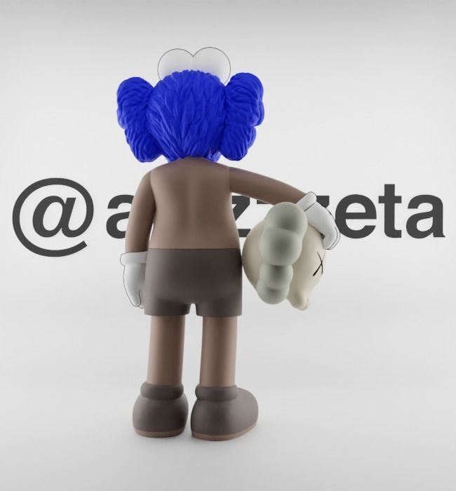 Kaws Secret Textured Low-poly 3D model_20