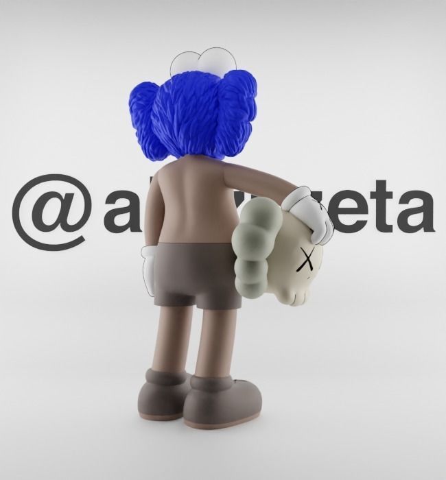 Kaws Secret Textured Low-poly 3D model_22