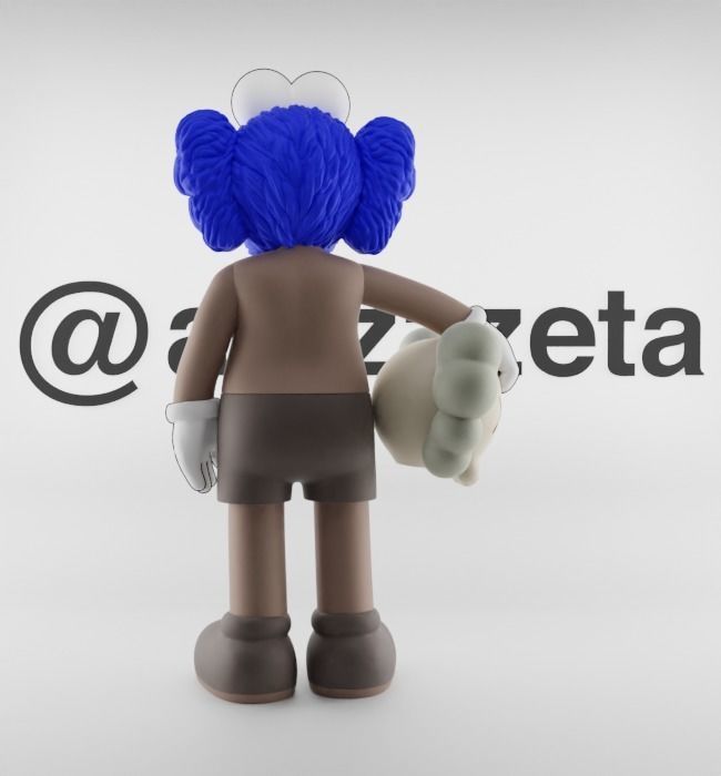 Kaws Secret Textured Low-poly 3D model_18