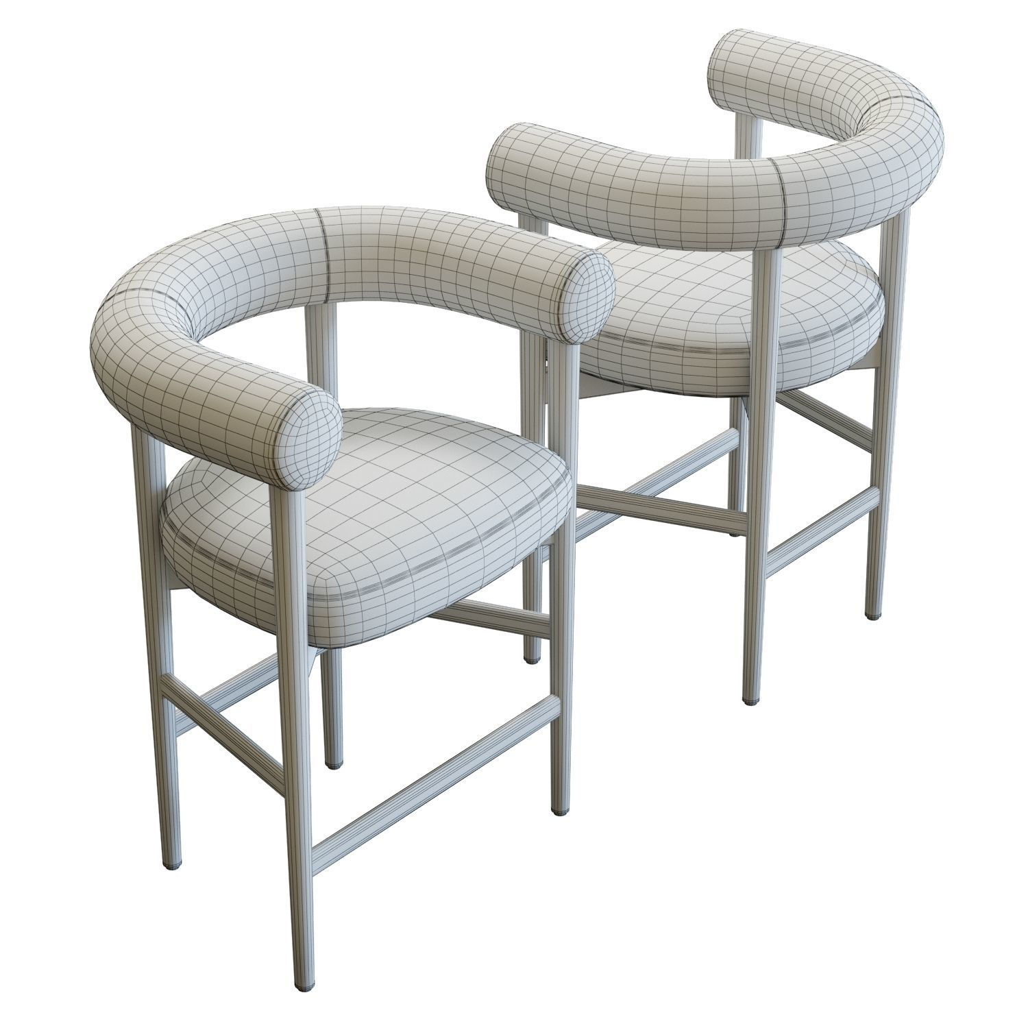 Crate and Barrel Mazz Counter Stool 3D model_5
