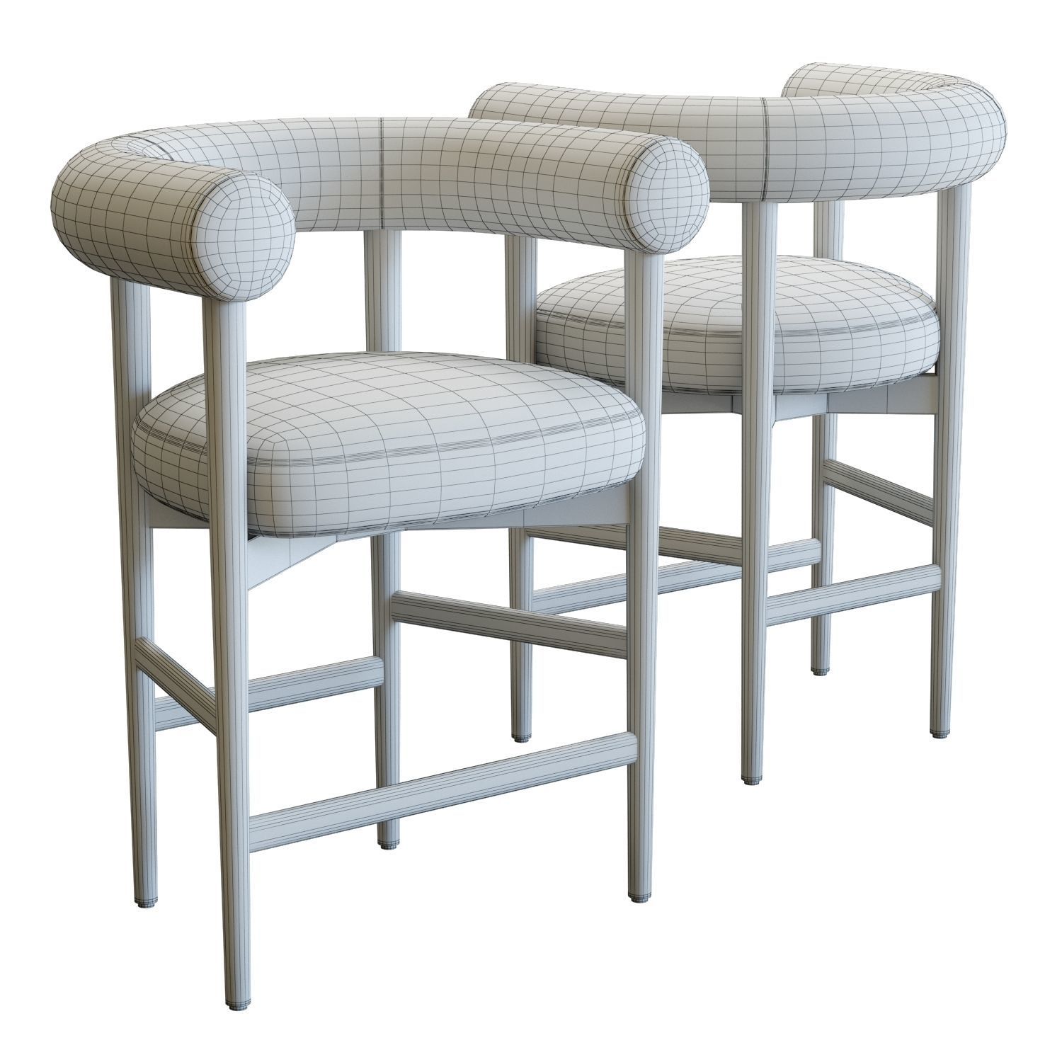 Crate and Barrel Mazz Counter Stool 3D model_4