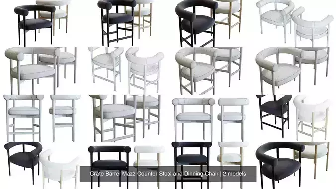 Crate Barrel Mazz Counter Stool and Dinning Chair