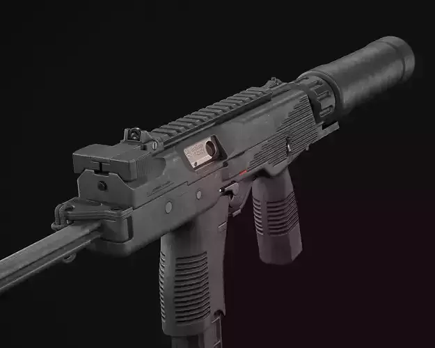 MP9 gun Low-poly 3D model