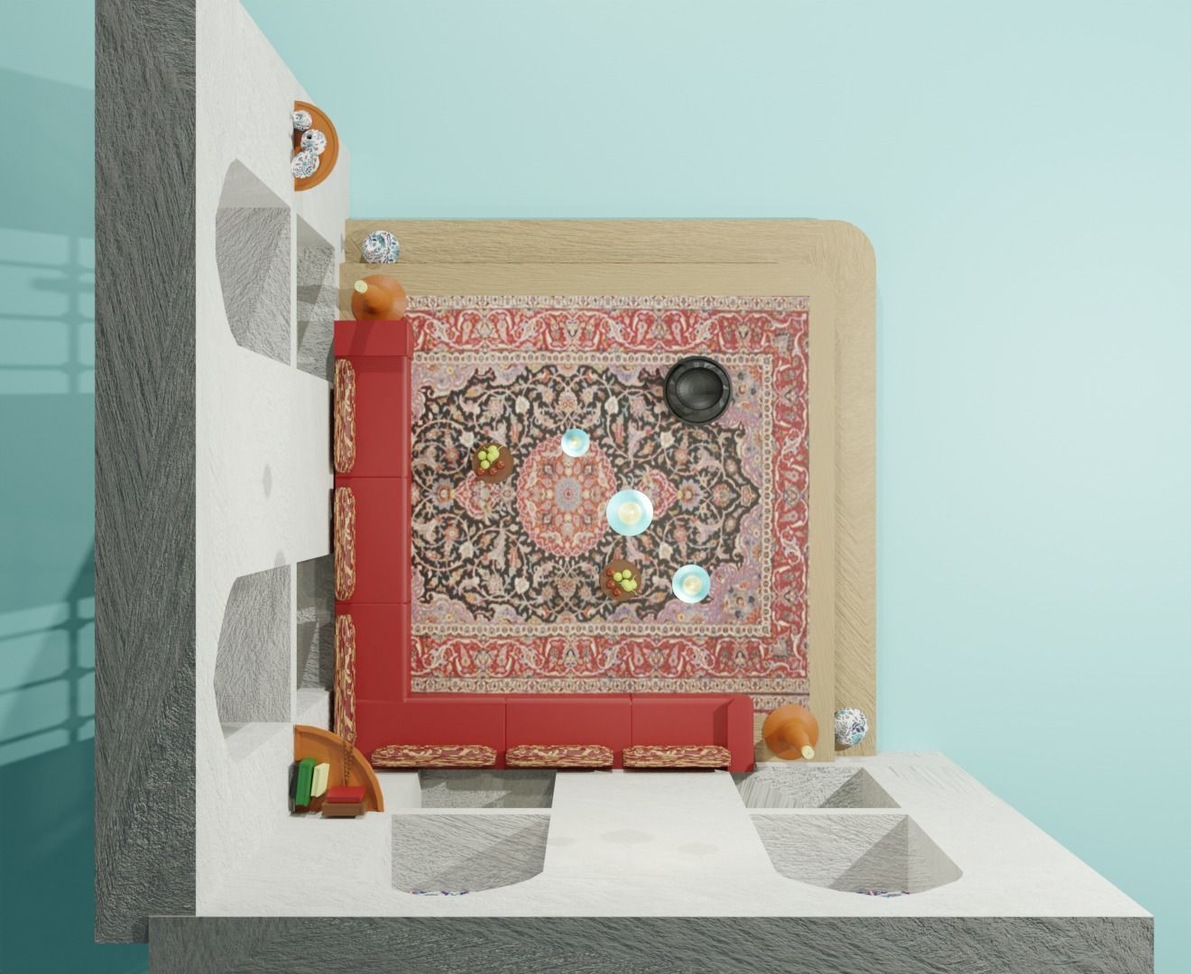 Ottoman Concept Room  3D model_3