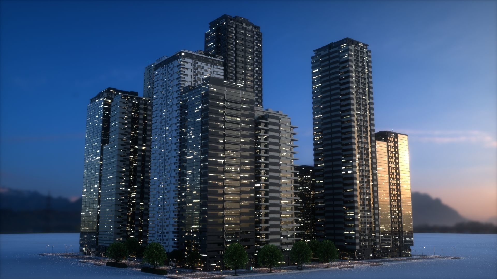 City Block Type B40 3D model_4