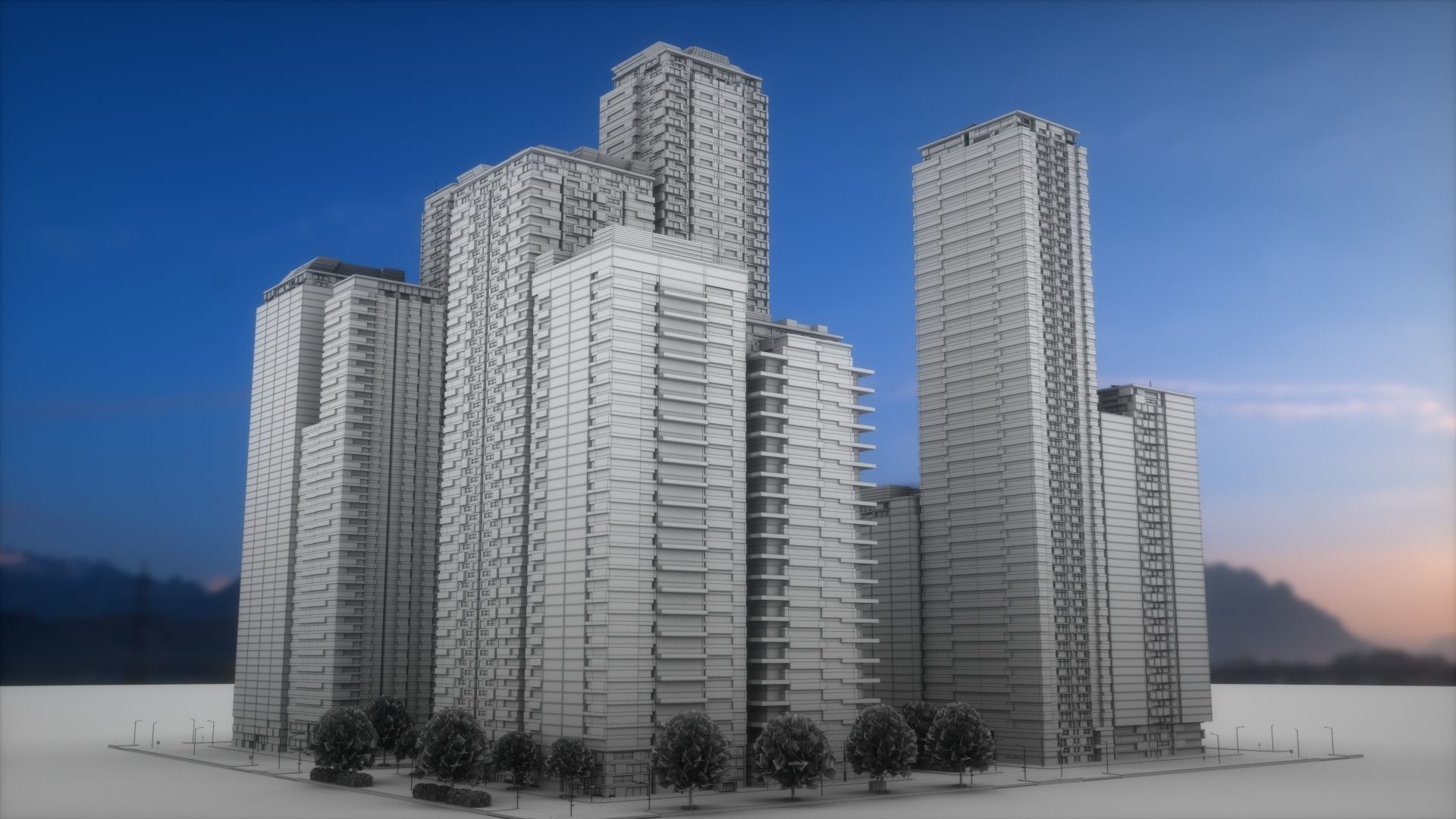 City Block Type B40 3D model_10