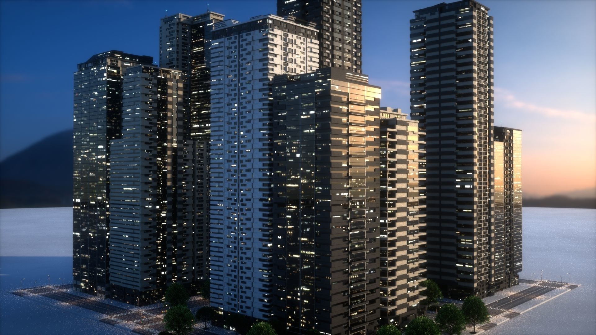 City Block Type B40 3D model_2