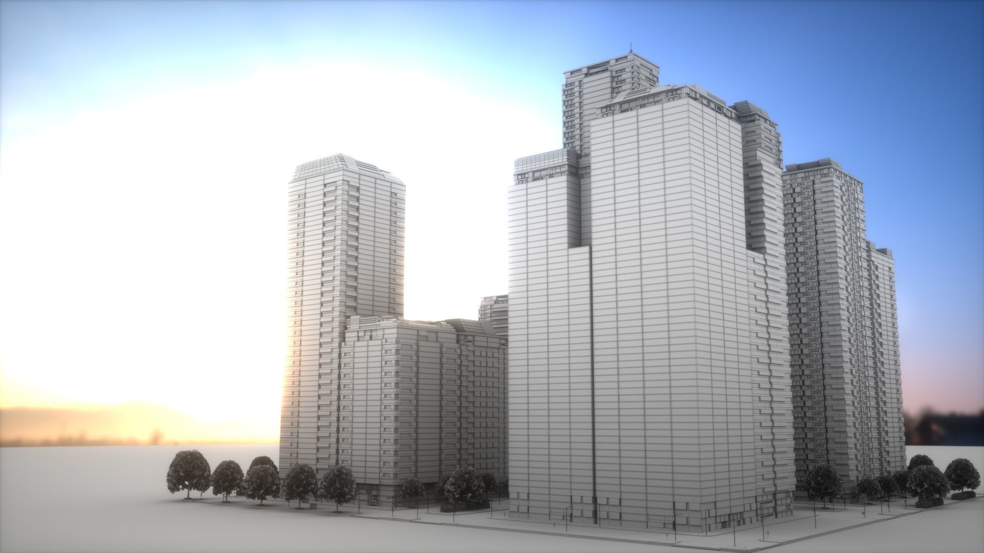City Block Type B40 3D model_9