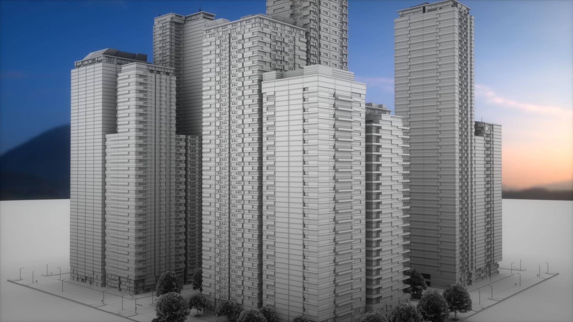 City Block Type B40 3D model_8