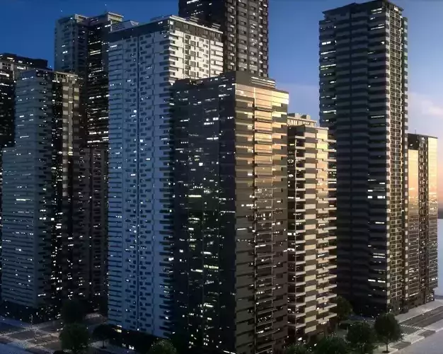 City Block Type B40 3D model