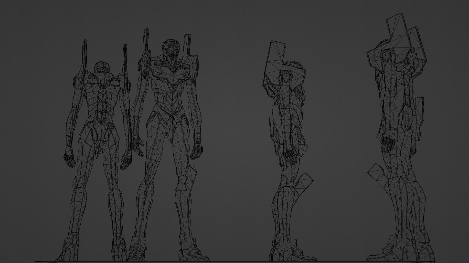 Evangelion 00  Low-poly 3D model_4