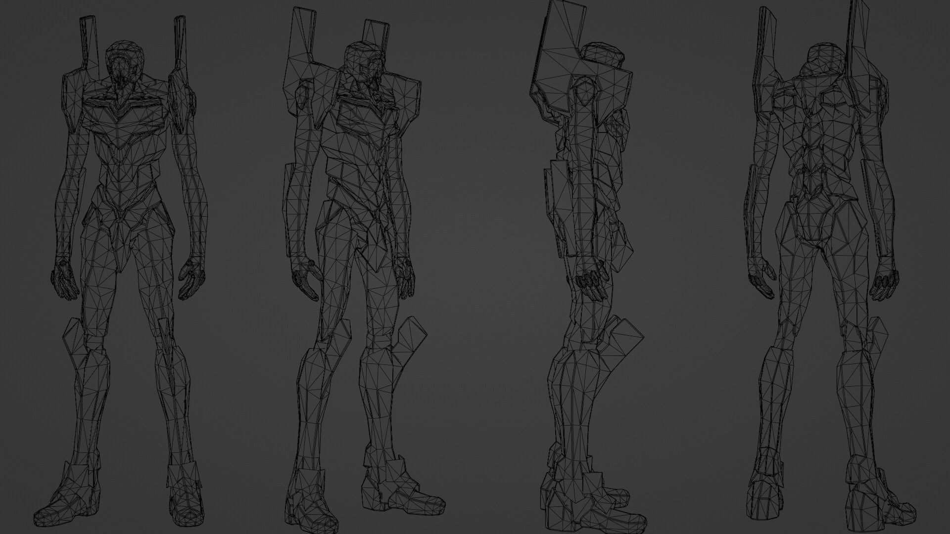 Evangelion 00  Low-poly 3D model_3